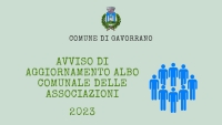 Avviso pubblico per l'aggiornamento dell'Albo comunale delle associazioni