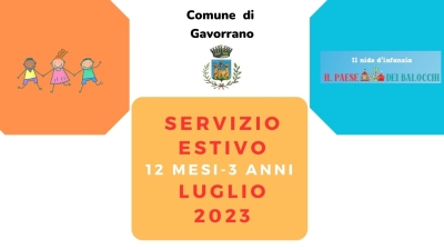 Avviso servizio estivo attività ludico-ricreativa 12 mesi 3 anni