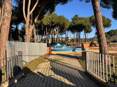 immagine del parco pubblic nel giorno della sua inaugurazione