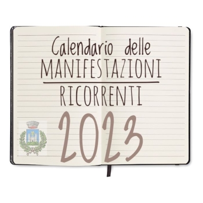 Agenda con dizione: Calendario delle manifestazioni ricorrenti 2023"