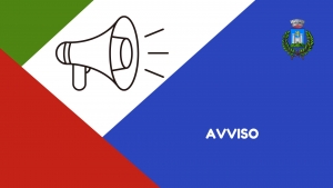 disegno di megafono, scritta avviso, logo comune di gavorrano