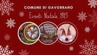 sfondo rosso, fiocchi di neve, comune di gavorrano, foto mercatini, cibo natalizio, gadget