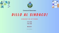 locandina con appuntamento con sindaco 20 ottobre a Ravi