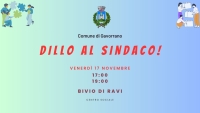 locandina con appuntamento con sindaco 17 novembre a Ravi