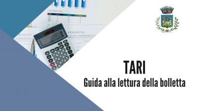 logo comune, sfondo lilla, bolletta tari