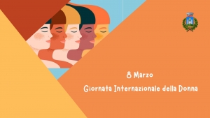 donne di profilo, logo comune di gavorrano, scritta 8 Marzo - Giornata Internazionale della Donna 