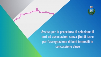 skyline del comune di gavorrano, titolo dell'avviso, logo del comune di gavorrano