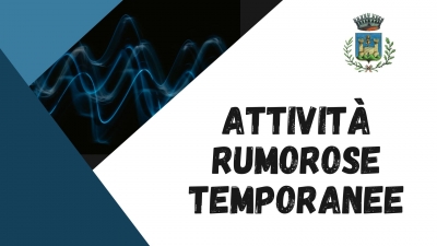 logo comune di gavorrano, scritta attività rumorose temporanee, onde sonoro