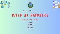locandina con appuntamento con sindaco 10 ottobre a grilli